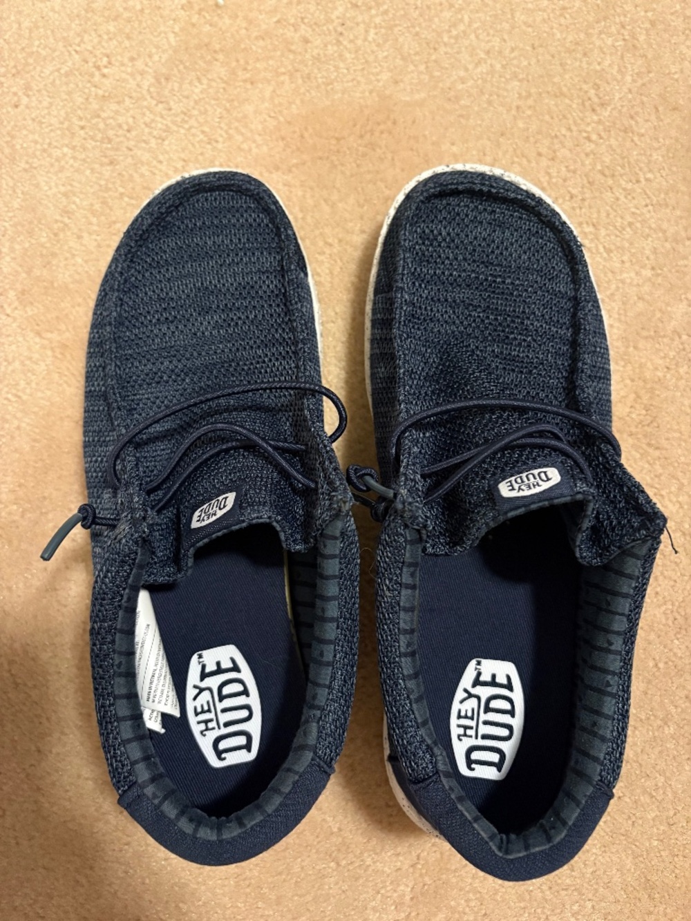 Hey Dude navy blue shoes size U.S. J5